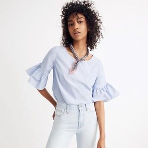 Madewell Ruffled Sleeve Top